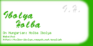 ibolya holba business card